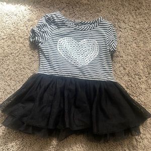 NFL baby dress in black and white stripes